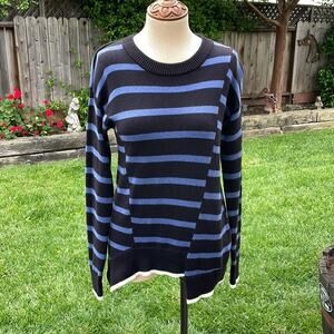 Simply Vera Wang Asymmetric Striped Pullover Sweater Women's Size XS